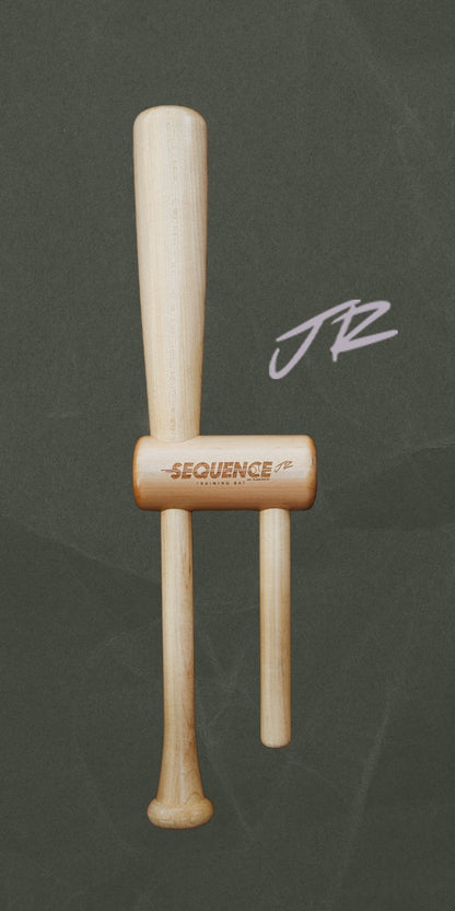 Sequence Bat youth hitting tool improves swing mechanics for Little League baseball and softball players.