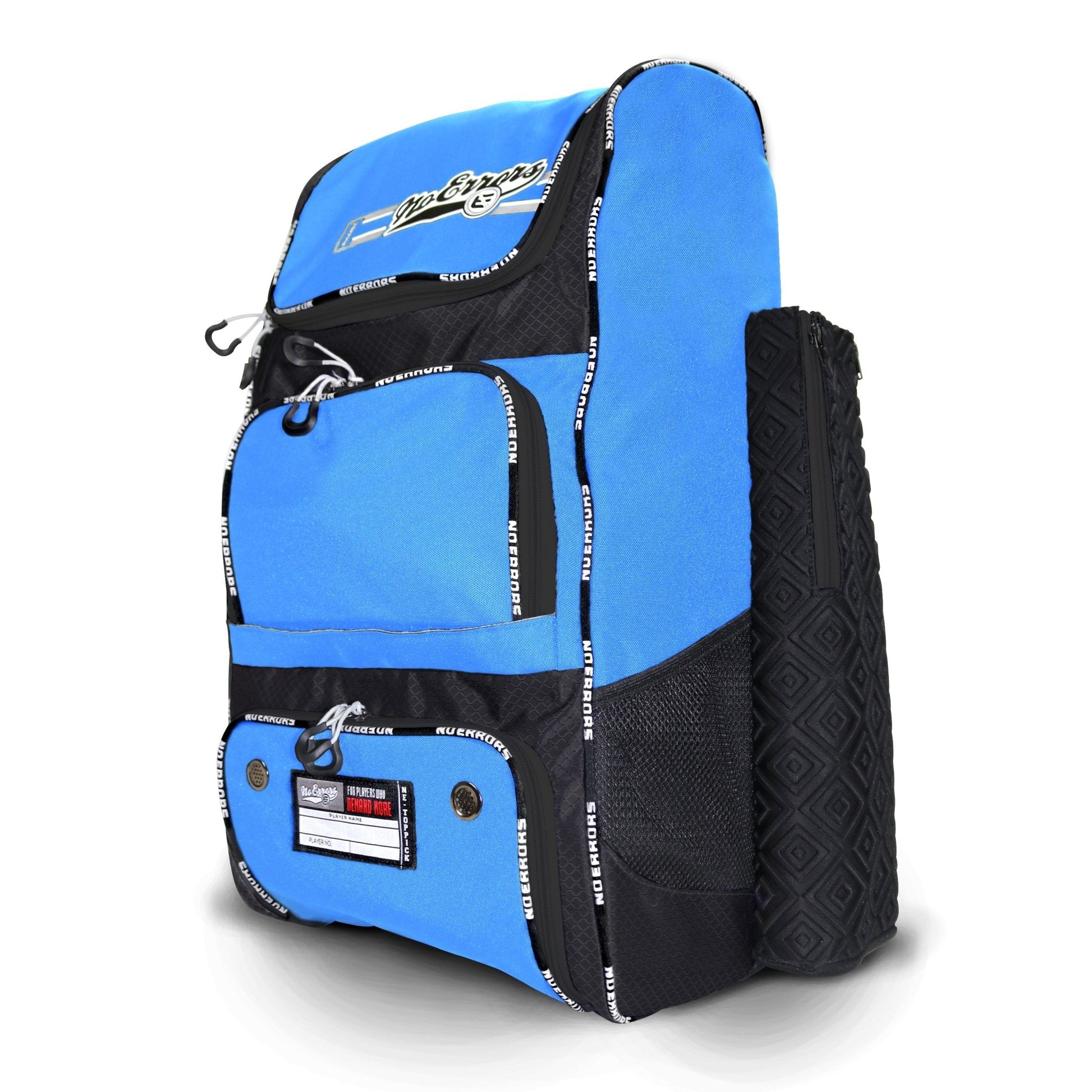 Carolina blue Columbia Blue baseball and softball bags by No Errors are the best