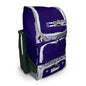 Purple baseball and softball bags backpack with extra-strong seams and advanced construction for maximum durability